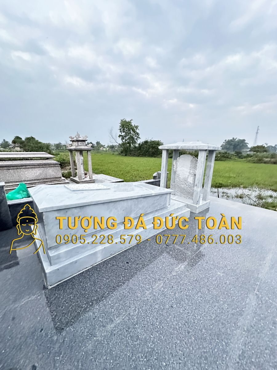 MỘ LẮP GHÉP BẰNG ĐÁ CẨM THẠCH XÁM TỰ NHIÊN MO_01